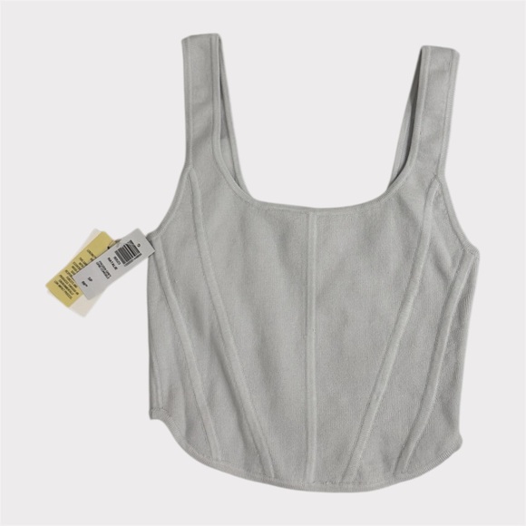 Aritzia Tops - Aritzia Wilfred Natalie Top | Frozen Grey | Small | NWT | Minimalist Crop Knit